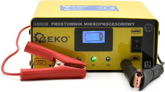 Geko Car and Motorcycle Battery Charger 6/12V