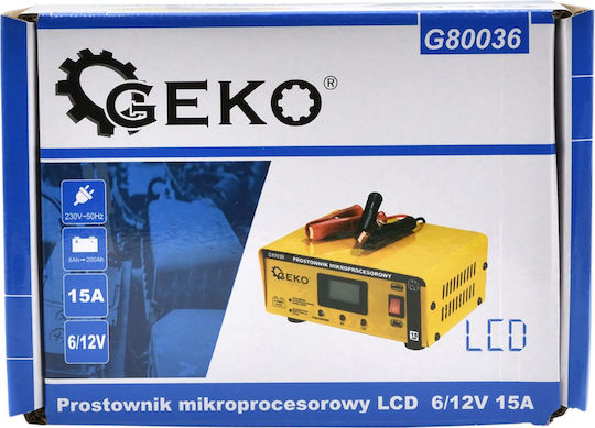 Geko Car and Motorcycle Battery Charger 6/12V