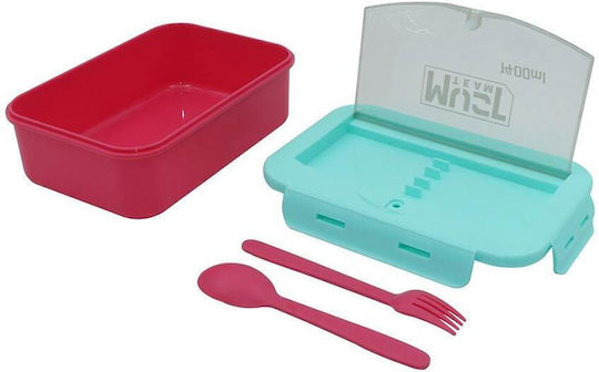 Diakakis Lunch Box Cyan-Fuchsia 1.4lt