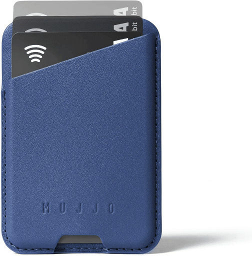 Mujjo Sticker Kartenetui in Blau Farbe