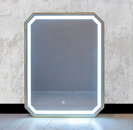 Καθρέπτης Led Αφής 70x90cm Χρυσός Καθρέπτης Led Αφής 70x90cm Χρυσός