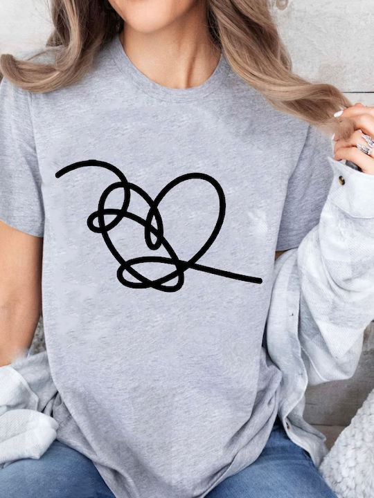 Fruit of the Loom Bts Black Heart T-shirt Βαμβακερό Fruit of the Loom Bts Black Heart T-shirt Βαμβακερό