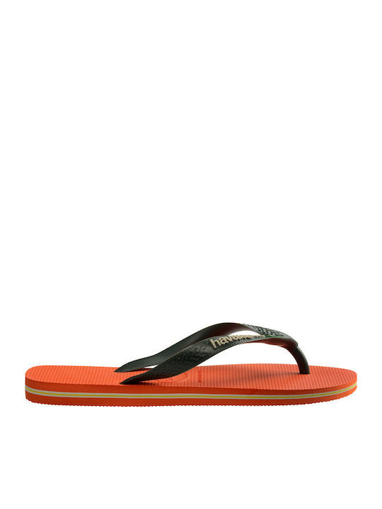 Havaianas Brasil Logo Flip Flops Πορτοκαλί Havaianas Brasil Logo Flip Flops Πορτοκαλί