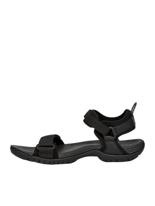 Women's Flat Sandals Sporty in Black Color