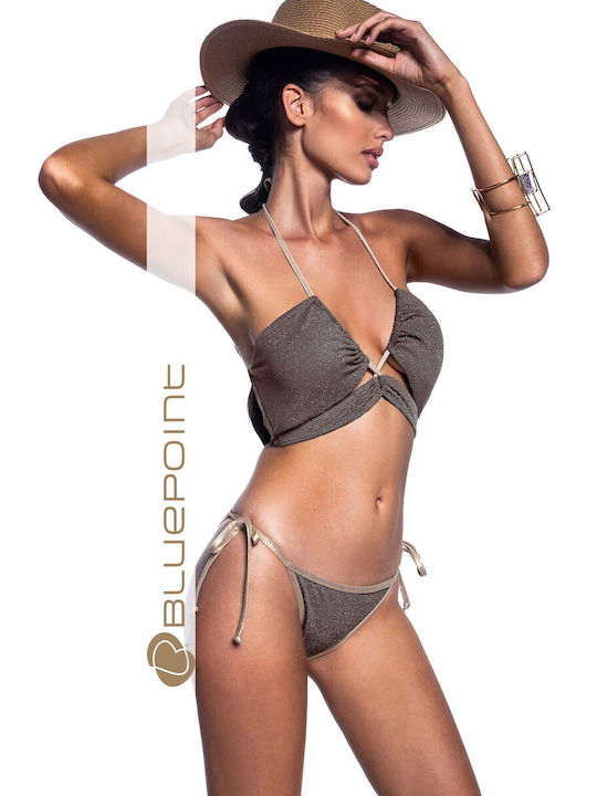 Bluepoint Bikini Slip with Ties Brown