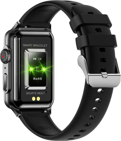 Lamtech LAM113522 Smartwatch mit Pulsmesser (Schwarz)