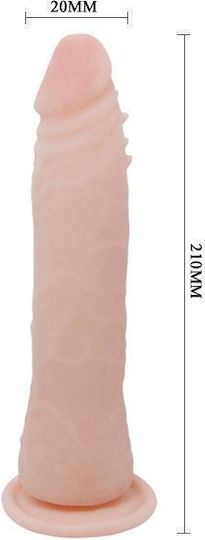 Baile Glass Dildo With Suction Cup Flesh 21cm