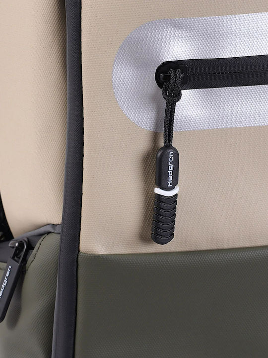 Hedgren Backpack Αδιάβροχο 17.36lt Μπεζ/Λαδί