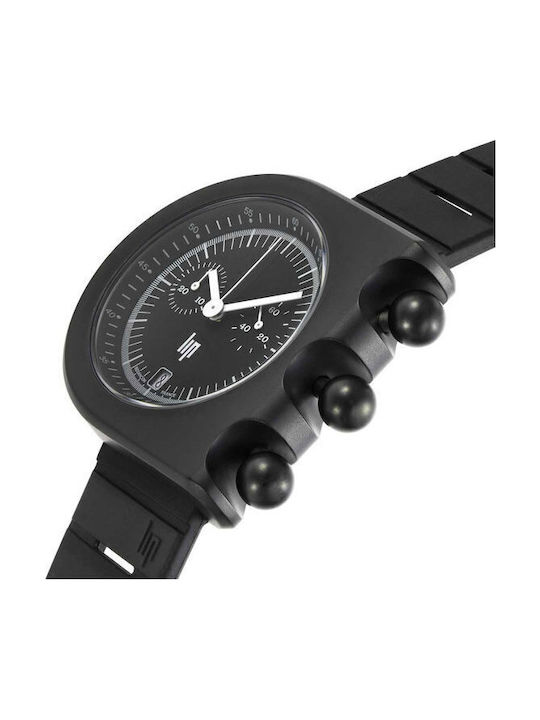 Lip Watches Mach Women's Watch with Black Leather Strap