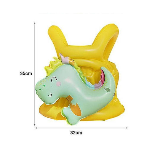 Kids' Inflatable Yellow Sea Swimming Vest Size M 6-8 Years Angel Wing