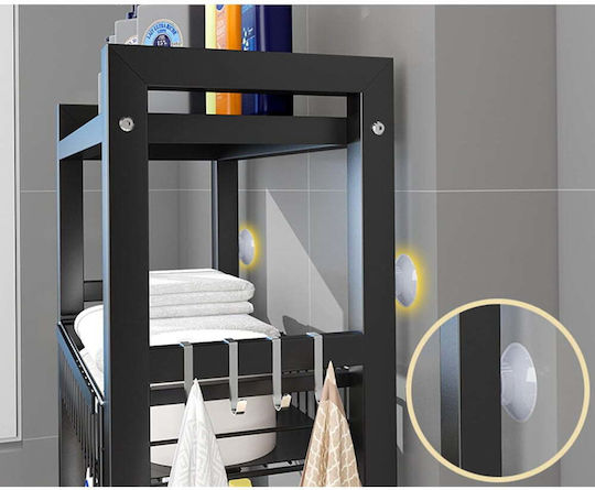 Quasar Rafturi de baie Raft de Baie Metalic cu 3 Rafturi 54x24x159.5cm