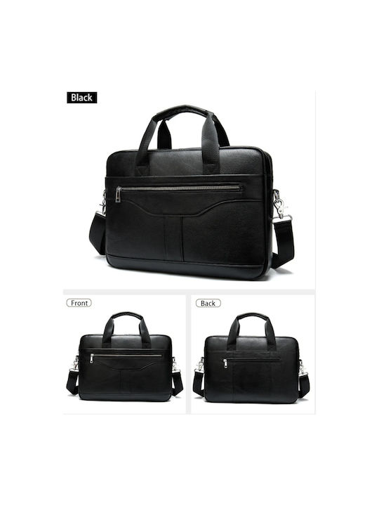 Leather Men's Briefcase Black