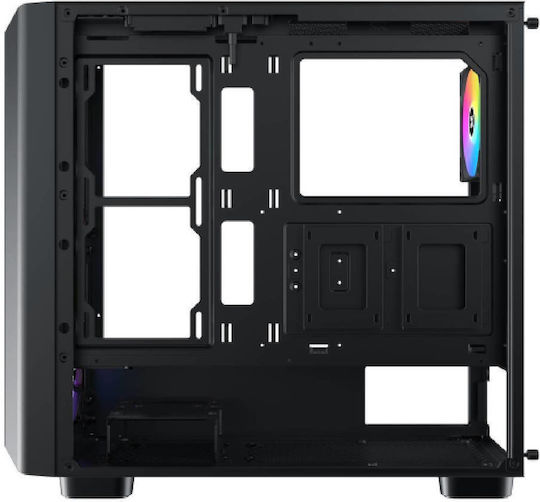 Xigmatek Gaming Y Pro Midi Tower Компютърна кутия със страничен прозорец и RGB осветление Черен