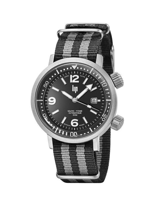 Lip Watches Watch Automatic with Black Rubber Strap