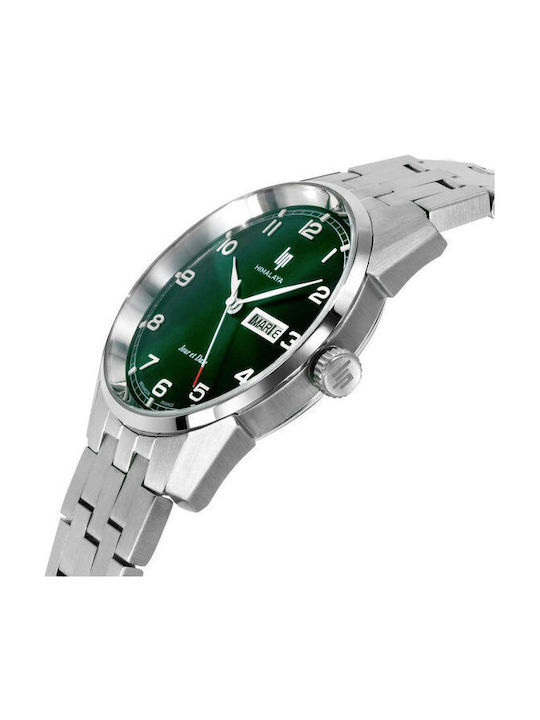 Lip Watches Himalaya Men's Watch Battery with Silver Metal Bracelet