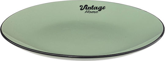 Plate Shallow Ceramic Green with Diameter 27cm