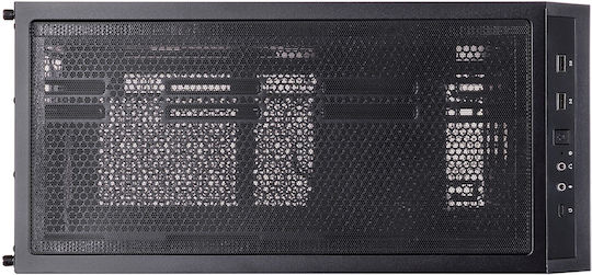 Asus A21 Plus Gaming Midi Tower Κουτί Υπολογιστή με Πλαϊνό Παράθυρο και RGB Φωτισμό Μαύρο