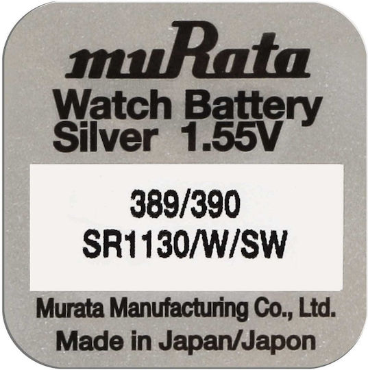 Murata 389/390 Murata Silber-Oxid Uhrenbatterien SR54 / SR1130 1.55V 1 Stück