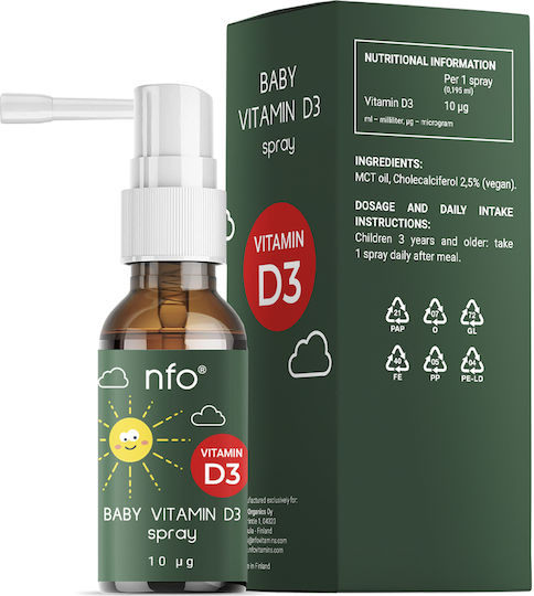 NFO Baby Vitamin for Immune System Boost & Bone Health 400iu 20ml