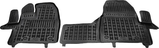 Rezaw Plast Set of Front and Rear Mats 5pcs Tray Type for Ford Tourneo Custom Black