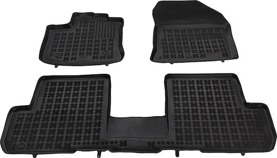 Rezaw Plast Satz Vorder- und Hintermatten 4Stück aus Gummi für Dacia Lodgy Schwarz