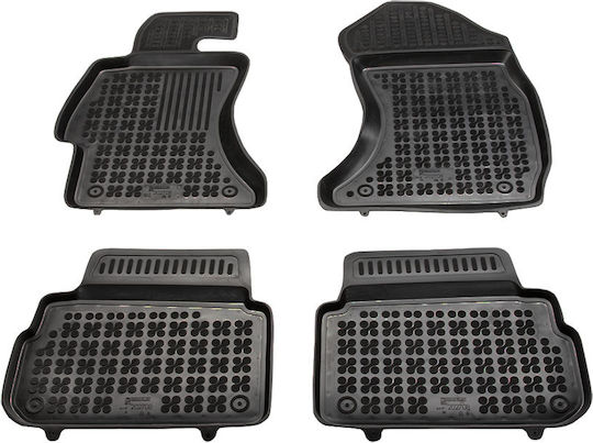Rezaw Plast Satz Vorder- und Hintermatten 5Stück aus Gummi für Subaru XV Schwarz