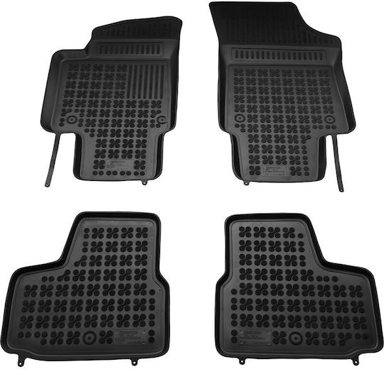 Rezaw Plast Set of Front and Rear Mats 5pcs for Seat Mii Skoda Citigo Volkswagen Up 2013+ Black