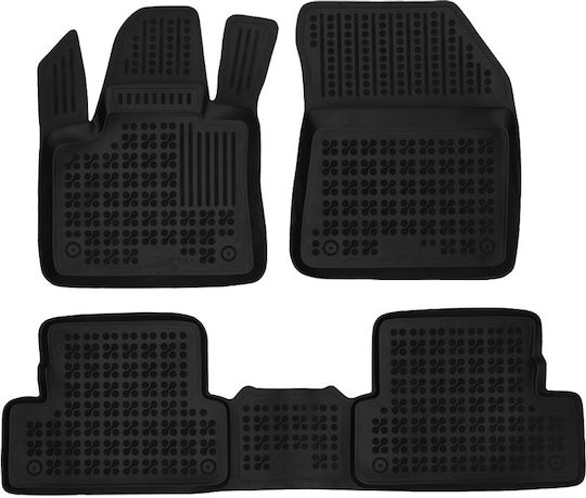 Rezaw Plast Set of Front and Rear Mats 4pcs for Opel Grandland X 2017 2021 Black