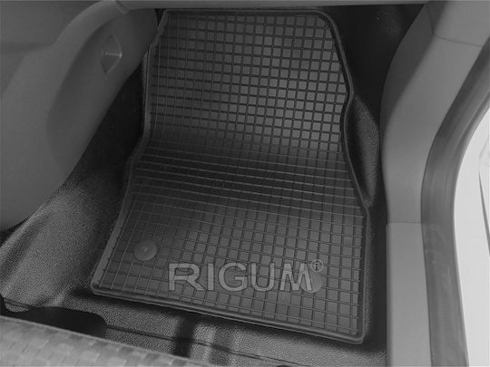 Rigum Set of Front and Rear Mats 4pcs for Ford Transit Connect / Transit 2019+ Black