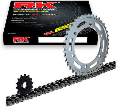 RK Kit lanț și pinion 2013-2016 (14-38-420) pentru Kawasaki KAZE R 115