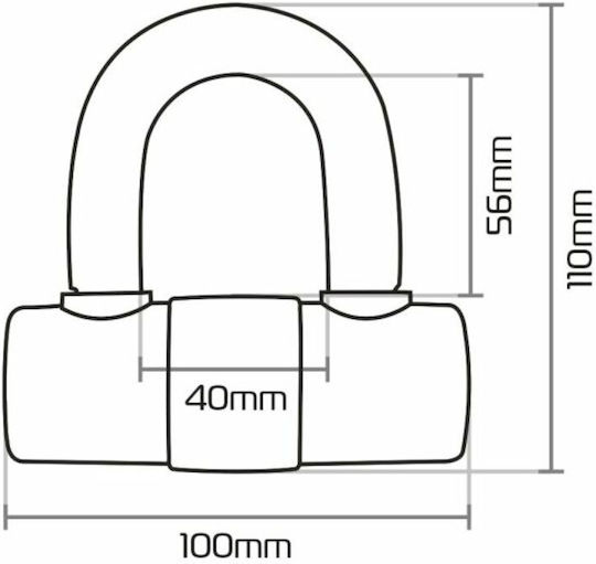 Oxford Motorcycle Disc Brake Lock in Black