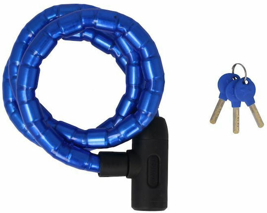 Oxford Barrier Armoured Motorrad-Diebstahlsicherungsrolle mit Länge 140cm Motorradkettenschloss mit Bolzendurchmesser 25mm Blau Farbe