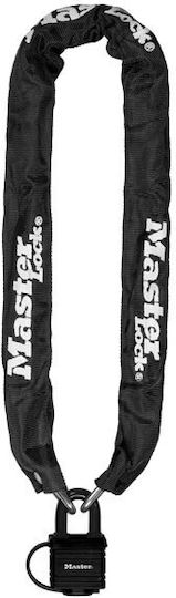 Master Lock 90cm Motorcycle Anti-Theft Chain with Lock in Black