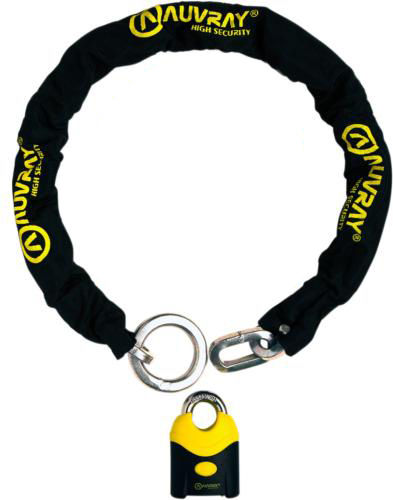 Auvray K Bloc 120 Art 120cm Motorcycle Anti-Theft Chain with Lock in Black
