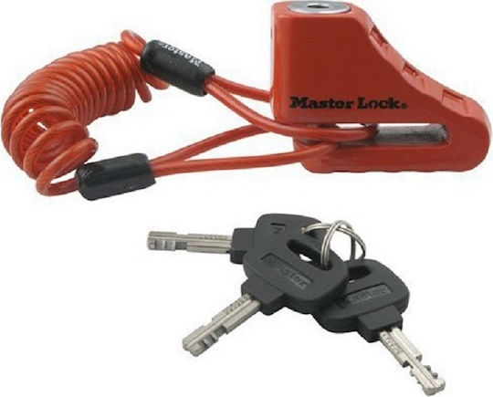 Master Lock Κλειδαριά Δισκόφρενου Μοτοσυκλέτας Κόκκινο Χρώμα