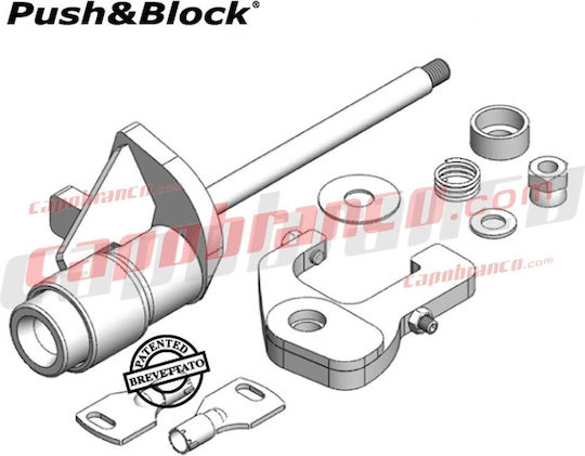 Push & Block Αντικλεπτική Κλειδαριά Σταντ Μοτοσυκλέτας για Piaggio Beverly 400 S 21 / Beverly 350 2016-2021
