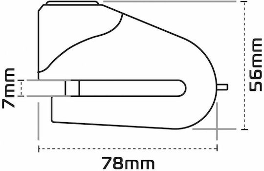 Oxford Quartz XD6 Motorcycle Disc Brake Lock with 6mm Pin in Yellow