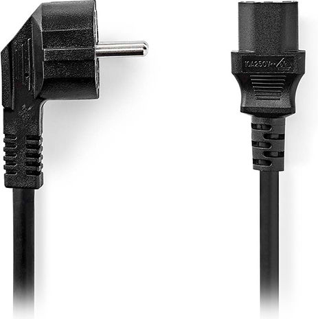 Nedis Cegl10000bk30 Power Cable Schuko Ars Angle 90° Iec-320-c13 Thiel 3.00m Power Cable Schuko Ars