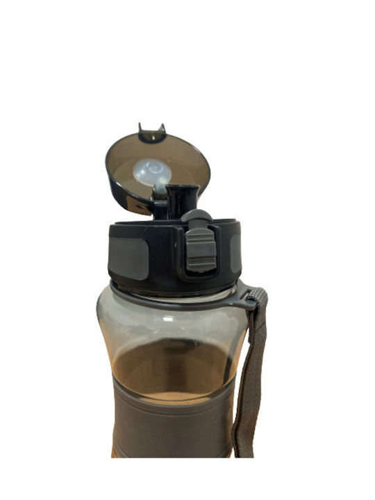 Excellent Houseware Bottle Water Plastic with Screw Cap Black 900ml