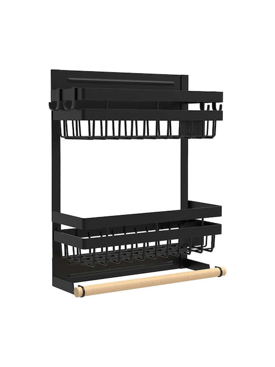 Quasar Wall Metal Shelf 30x11x38cm Black