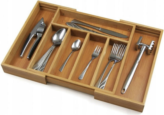 KING Hoff Opening Wooden Drawer Cutlery Tray 52x31x5cm Beige