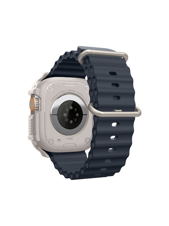 Spigen Rugged Armor Silikonhülle in Beige Farbe für Apple Watch Ultra 1/2