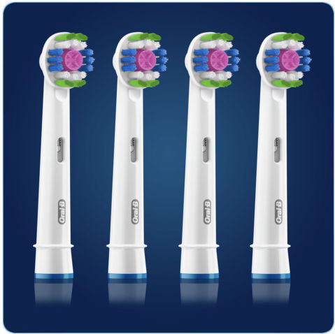 Oral-B 3D White CleanMaximiser Electric Toothbrush Replacement Heads 4pcs