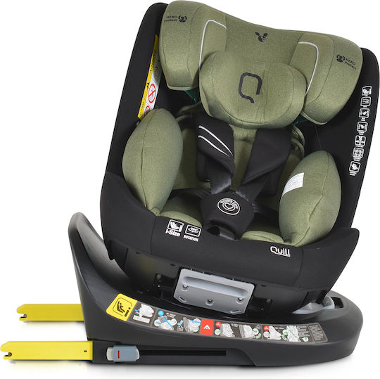 Cangaroo Quill 360° Baby Car Seat i-Size with Isofix Green