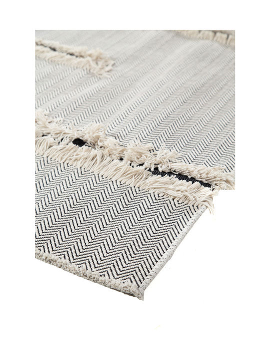 Royal Carpet Naturel Rug Rectangular Summer Cotton with Fringes Black