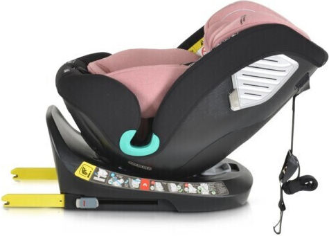 Cangaroo Quill 360° Детско Столче за Кола i-Размер с Isofix Розов
