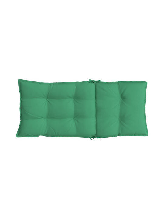 vidaXL Wasserdichtes Gartenstuhlkissen mit Rückenlehne Grün 4 Stück 50x120cm