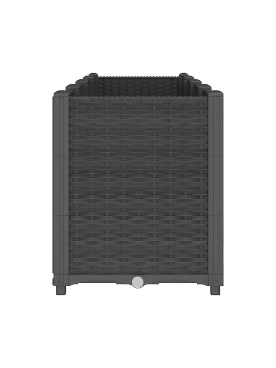 vidaXL Ζαρντινιέρα Πλαστική Μαύρη 160x40x53εκ.