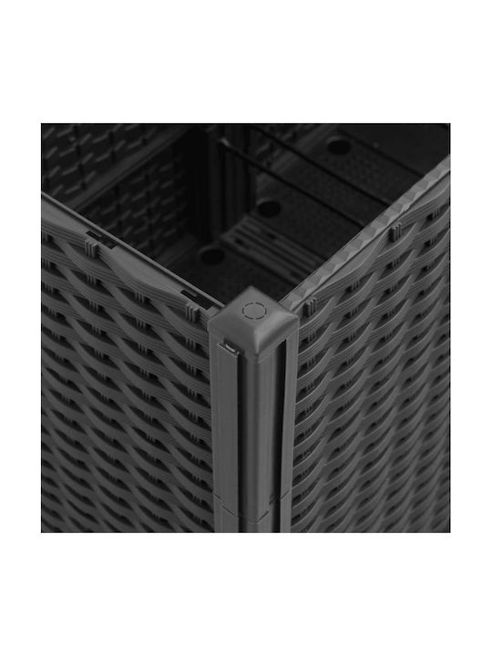 vidaXL Ζαρντινιέρα Πλαστική Μαύρη 160x40x53εκ.