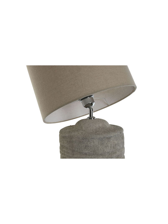 Home Esprit Beton Tischlampe für Fassung E27 mit Gray Schirm und Basis